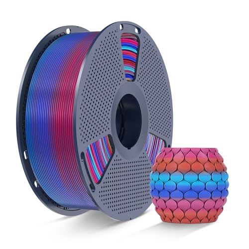 SUNLU Rainbow PLA Filament 1.75mm, Multicolor Gradient 3D Printer Filament, Neatly Wound 3D Printing Filament, Dimensional Accuracy +/-0.02mm, 1KG Spool(2.2 lbs), Rainbow PLA 02