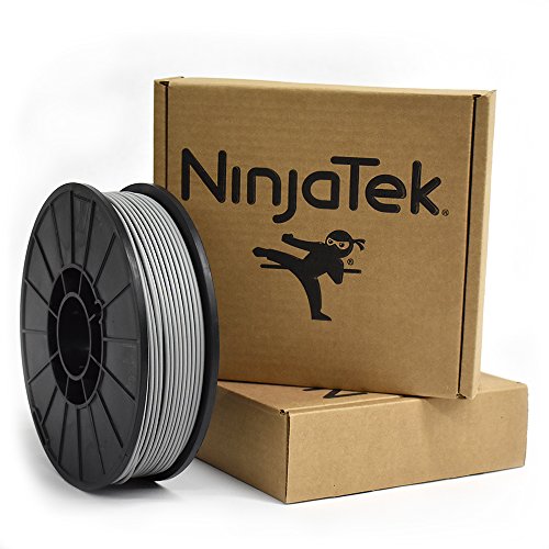 NinjaTek 3DAR14129010 NinjaTek Armadillo TPU Filament, 3.00mm, TPE, 1kg, Steel (Gray) (Pack of 1)
