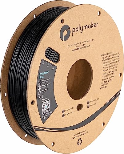 Polymaker Polymax Tough PLA 3D Printer Filament 1.75mm 0.75kg Black, PolyMax 3D Printing PLA Filament Black, Tougher Than PLA+ 3D Filament, High Impact Strength for Functional Application