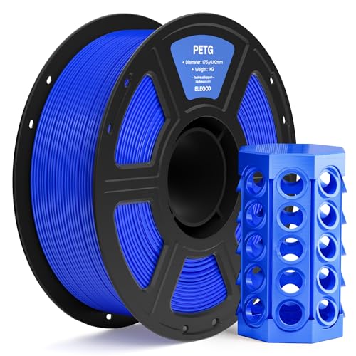 ELEGOO PETG Filament 1.75mm Blue 1KG, 3D Printer Filament Dimensional Accuracy +/- 0.02 mm, 1kg Spool(2.2lbs) Fits for Most FDM 3D Printers