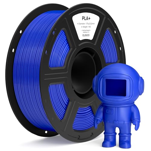 ELEGOO PLA+ Filament 1.75mm Dark Blue 1KG, High Toughness PLA Plus 3D Printer Filament Dimensional Accuracy +/- 0.02mm, 1kg Spool(2.2lbs) Fits for Most FDM 3D Printers