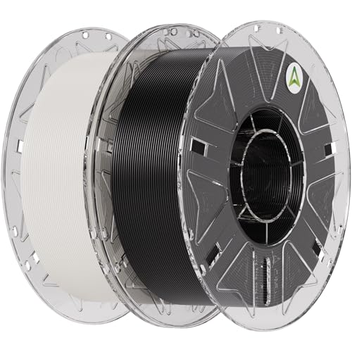 Creality Hyper PLA Filament Bundle 2KG, RFID 3D Printer Filament PLA 1.75mm for High Speed 30-600mm/s, Support CFS, Fits for Most 3D Printers (Black & White)