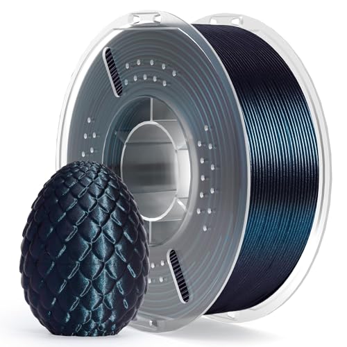 ELEGOO PLA Filament 1.75mm Galaxy Black 1KG, Shiny 3D Printer Filament Dimensional Accuracy +/- 0.02mm, 1kg Spool(2.2lbs) 3D Printing Filament for Most FDM 3D Printers