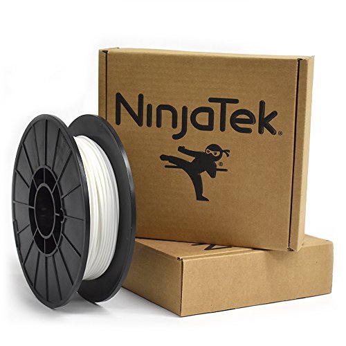 NinjaTek 3DNF00129005 NinjaTek NinjaFlex TPU Filament, 3.00mm, TPE, .5kg, Snow (White) (Pack of 1)