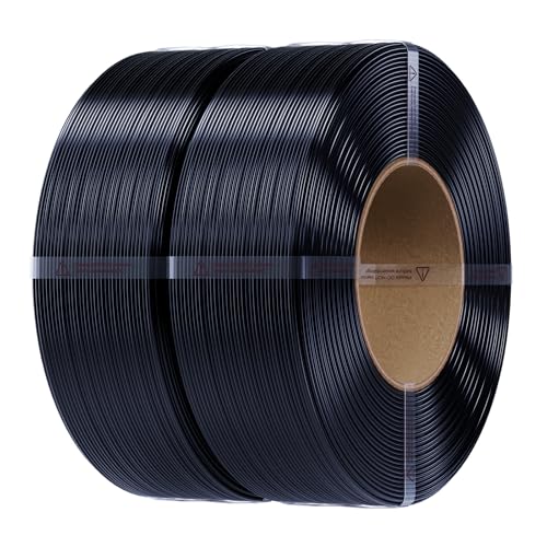 Creality PETG 3D Printer Filament Refill Bundle 2Kg, Spool-Free for Bambu Lab Reusable Spools, PETG Filament High Precision ±0.03mm, Odorless & Moistureproof, Black & Black