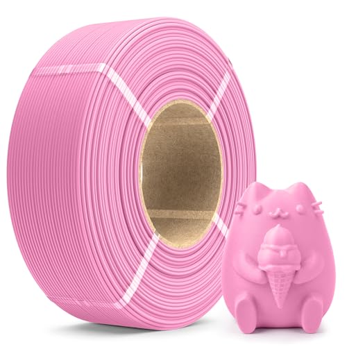 SUNLU Matte PLA Filament Refill 1.75mm 1KG, 3D Printer Filament PLA Refill, No-Spool PLA Matte Filament for Reusable Spools Compatible with Bambu Labs Filament, 1KG/Roll Pink