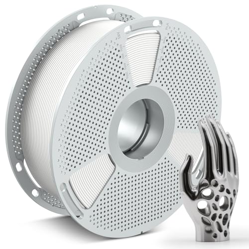SUNLU PC-ABS 3D Filament 1.75mm 1KG, PC & ABS Hybrid 3D Filament, High-Strength, Paint & Plate Ready, Industrial-Grade, Heat-Resistant Spool, Dimensional Accuracy +/-0.03mm, 1KG Spool(2.2lbs), White
