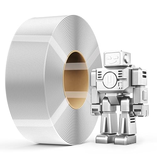 Creality Refill PETG Filament 1kg(2.2lbs) 3D Printer Filament:Refilament 1.75mm PETG Filament, for Bambu Lab Reusable Spools, Dimensional Accuracy ±0.03mm, Transparent