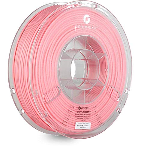 Polymaker PolySmooth PVB Filament 2.85mm(3mm) 3D Printer Filament Pink 750g, Print Like PLA Filament, Easy Smoothable Post Process with IPA Alcohol