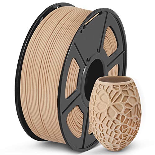 SUNLU Real Wood Fiber PLA Filament, Neatly Wound 1.75mm PLA for FDM 3D Printers, 1kg Spool (2.2lbs), Woody Scent