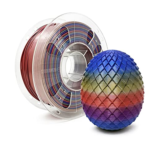 Gizmo Dorks Shiny Silk Multicolor Gradient Filament 1.75mm 1kg, Rainbow Dark
