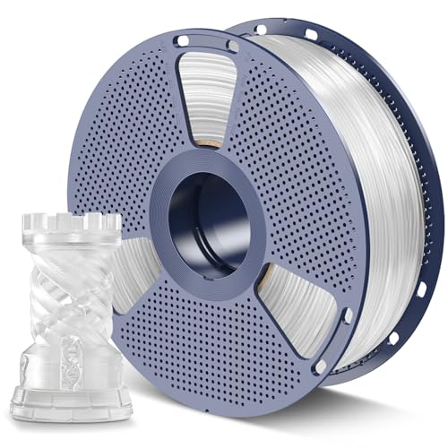 SUNLU ABS Filament 1.75mm 3D Printer Filament, Highly Resistant Durable, Excellent Toughness, Heat Resistance, Compatible with 99% FDM 3D Printers, 1kg Spool (2.2lbs), 390 Meters, ABS Transparent