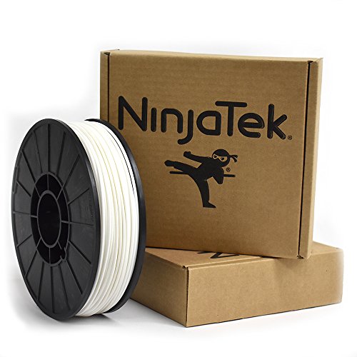 NinjaTek - 3DNF0029010 3DNF00129010 NinjaFlex TPU Filament, 3.00mm, TPE, 1kg, Snow (White) (Pack of 1)