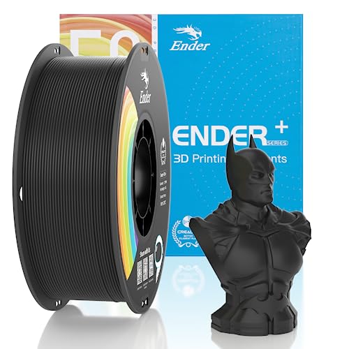 Official Creality PLA Filament Pro Black, 1.75mm 3D Printer Filament, Ender PLA + (Plus) Printing Filament, 1kg Spool (2.2lbs), Dimensional Accuracy ±0.02mm. Fit Most FDM Printers