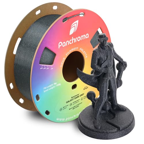 Polymaker Panchroma Galaxy PLA Filament 1.75mm, Galaxy Dark Grey 3D Printer PLA Filament 1kg - Twinkling 3D Printing Filament, Dimensional Accuracy +/- 0.03mm (0.6mm Nozzle Required)