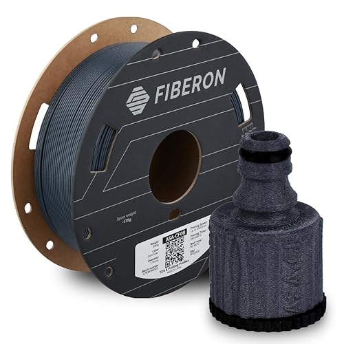 Polymaker Fiberon ASA-CF08 Dark Grey Carbon Fiber 3D Printing Filament 1.75mm 0.5KG, UV & Weather Resistant, High Rigidity, Heat Resistant, Easy to Print, Functional Parts & Prototypes