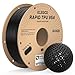 ELEGOO Rapid TPU Filament 1.75mm Black 1KG, High Speed 95A TPU Flexible Soft 3D Printing Filament, 1KG Spool(2.2lbs) Fit for Most FDM 3D Printers
