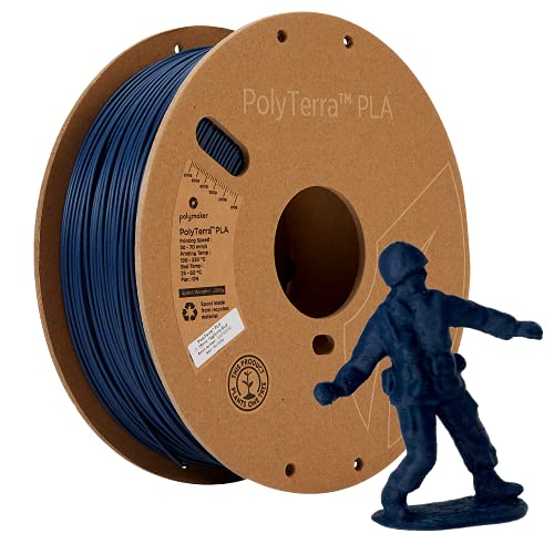 Polymaker Matte PLA Filament Army Blue 1.75mm 1kg 3D Printing Filament, PolyTerra 3D Printer PLA Filament