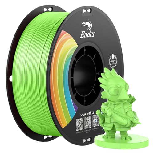 Creality 3D Printer Filament, PLA Plus Filament 1.75mm Apple Green, PLA Pro Toughness Upgraded Dimensional Accuracy +/- 0.03mm, 1KG Spool(2.2lbs) Ender PLA+ Filament for Most 3D Printer