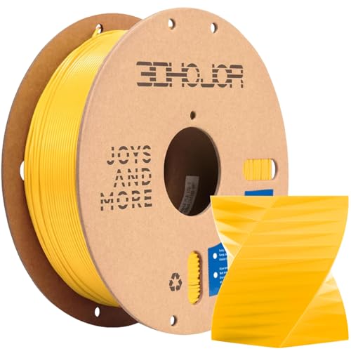 3DHoJor PLA High Speed Printer Filament 1.75mm 1kg Cardboard Spool (2.2lbs) Rapid PLA to 5X Faster Printing Filament Dimensional Accuracy +/- 0.02 mm Fits for Most FDM 3D Printer-Yellow