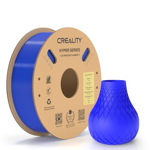 Creality Official Hyper PETG Filament 1.75mm, High Speed PETG 30-600mm/s 3D Printer Filament PETG, Dimensional Accuracy ± 0.03 mm, Fit Most 3D Printers, 1KG(2.2lbs) Spool Blue