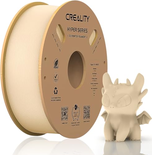 Official Creality Hyper PLA Filament 1.75mm, High Speed PLA 30-600mm/s Rapid 3D Printer Filament, Dimensional Accuracy +/-0.02mm, Fit Most FDM 3D Printers,1KG(2.2lbs) Spool Skin