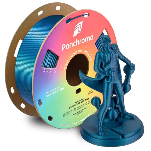 Polymaker Panchroma Blue Color Changing PLA, 1.75mm, 1KG, Glitter Starlight Neptune 3D Printer Filament, Hides Layer Lines, Easy to Print, Tangle Free, AMS Compatible, Works with Most FDM Printers
