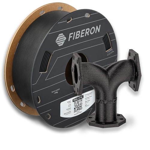 Polymaker Fiberon PA12-CF10 Nylon Filament 1.75mm Black 0.5kg, Low Moisture Sensitivity PA12-CF Carbon Fiber Nylon 1.75mm 3D Printing Filament