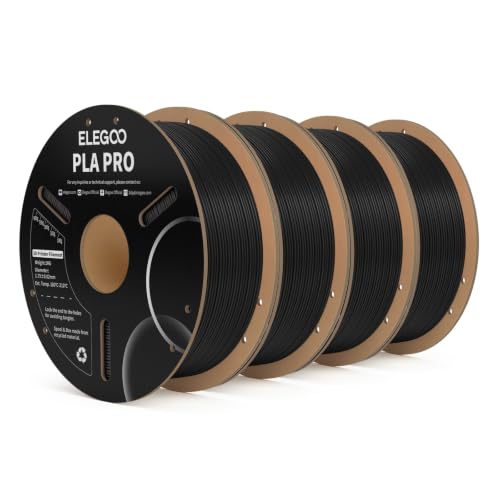 ELEGOO PLA 3D Printer Filament 1.75mm Black PRO 4KG