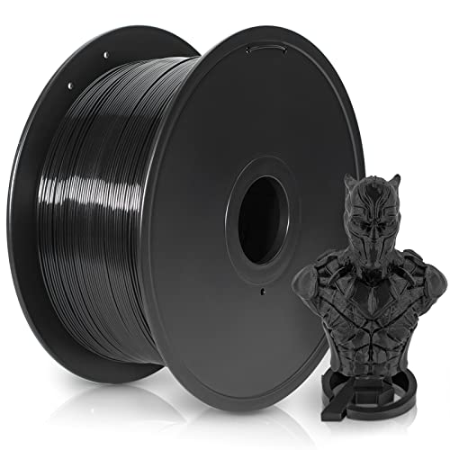 JAREES Petg Filament 1.75,Toughness Enhanced Black Petg 3KG