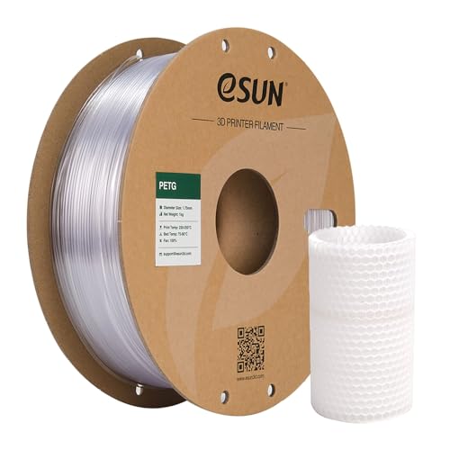 eSUN PETG Filament 1.75mm, 3D Printer Filament PETG, Dimensional Accuracy +/- 0.05mm, 1KG Spool (2.2 LBS) 3D Printing Filament for 3D Printers, Natural