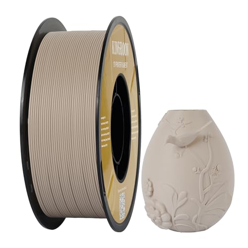 Kingroon Matte PLA Filament 1.75mm 3D Printer Filament Matte Filament 1kg Dimensional Accuracy +/- 0.02 mm (Matte Skin)