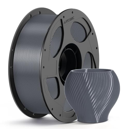 ANYCUBIC PETG Filament 1.75mm, 3D Printer Filament, Dimensional Accuracy +/- 0.02mm, Exceptional Toughness, Print with Most FDM 3D Printers, 1KG Reusable Spool, Texture Gray