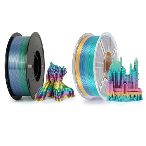 Kingroon 2PCS Rainbow Silk PLA Filament