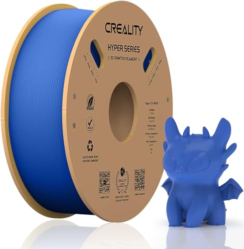 Official Creality Hyper PLA Filament 1.75mm, High Speed PLA 30-600mm/s 3D Printer Filament, Dimensional Accuracy +/-0.02mm, Fit Most FDM 3D Printers,1KG(2.2lbs) Spool Blue