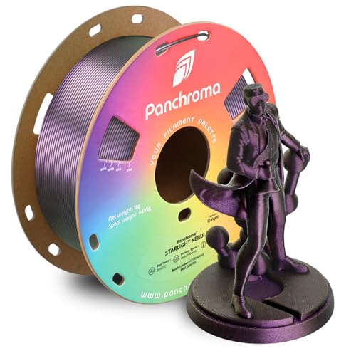 Polymaker Panchroma Purple Color Changing PLA, 1.75mm, 1KG, Glitter Starlight Nebula 3D Printer Filament, Hides Layer Lines, Easy to Print, Tangle Free, AMS Compatible, Works with Most FDM Printers