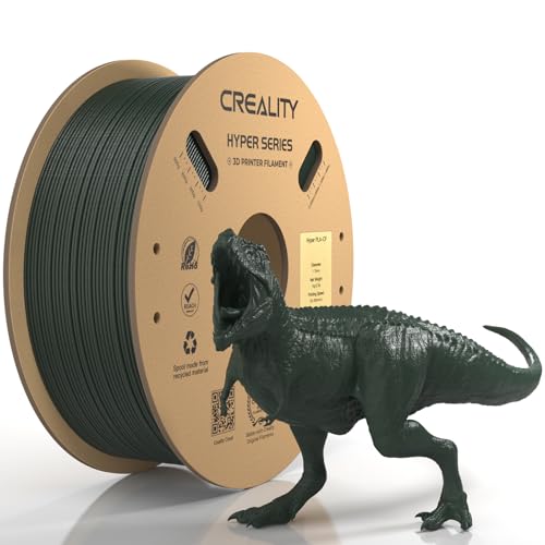 Official Creality Hyper PLA-CF (Carbon Fiber) Filament 1.75mm, High Speed PLA-CF 30-300mm/s 3D Printer Filament, Dimensional Accuracy +/-0.02mm, Fit Most 3D Printers,1KG(2.2lbs) Spool Dark Green