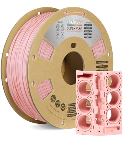 OVERTURE Super PLA+ Filament 1.75mm, Toughness Enhanced PLA Plus, Professional Toughness 3D Printer Filament 1kg (2.2lbs), High Precision +/- 0.02mm (Sakura Pink)