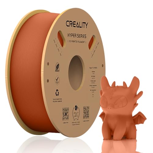 Creality Hyper 1.75mm PLA Filament, High Speed 30-600mm/s, +/-0.02mm Accuracy, Fits Most FDM 3D Printers, 1KG(2.2lbs) Brown Spool
