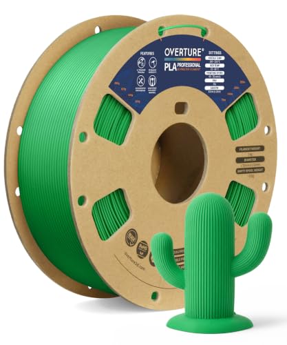 OVERTURE PLA Plus (PLA+) 3D Printer Filament 1.75mm, 1kg Green