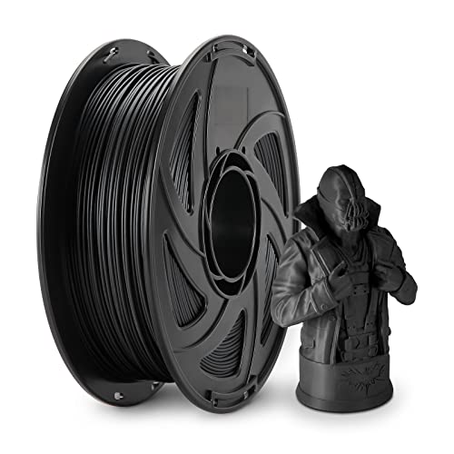 JAREES Petg Filament 1.75,Black Matte Petg 3D Printing Filament 1.75mm Dimensional Accuracy +/- 0.02 mm, 1Kg Spool(2.2lbs),Fit Most FDM Printers