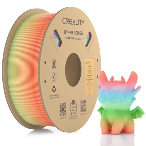 Official Creality Hyper PLA Filament Rainbow 1.75mm, High Speed PLA 30-600mm/s 3D Printer Filament PLA, Dimensional Accuracy +/-0.02mm, Fit Most FDM 3D Printers,1KG(2.2lbs) Spool WildBlossom Short