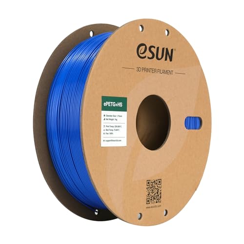 eSUN High Speed Upgraded PETG Filament 1.75mm, High Toughness 3D Printer Filament Speedy PETG for Fast Printing, 1KG Spool (2.2 LBS) 3D Printing Filament for 3D Printers, Solid Blue
