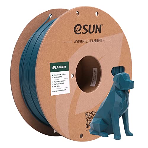 eSUN Matte PLA Filament 1.75mm, Matte 3D Printer PLA Filament, 1KG Spool 3D Printing Filament for 3D Printers, Morandi Green