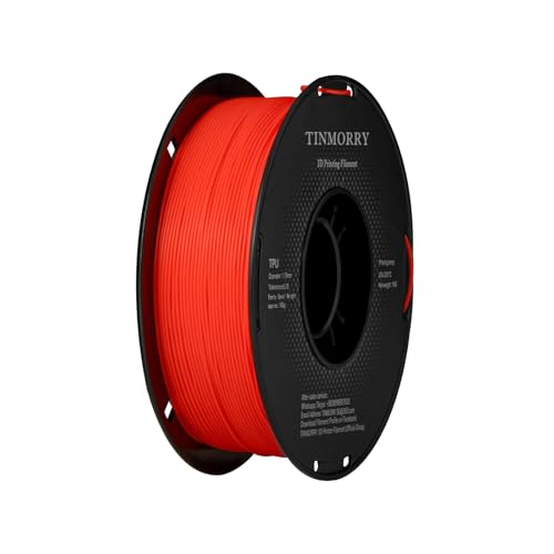 TINMORRY TPU 95A 3D Printer Filament 1.75mm, 1 KG, RED