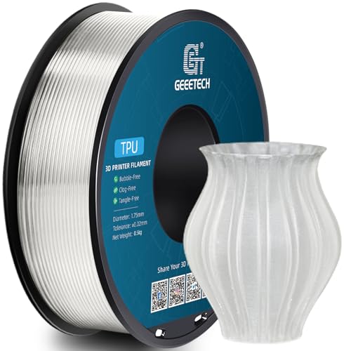 Geeetech TPU Filament 1.75mm Clear, 0.5KG Spool 3D Printer Filament