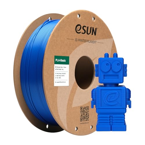 eSUN PLA Basic Filament 1.75mm, 3D Printer Filament High Speed PLA for Fast Printing, 1KG Spool (2.2 LBS) 3D Printing Filament for High Speed 3D Printers, Blue