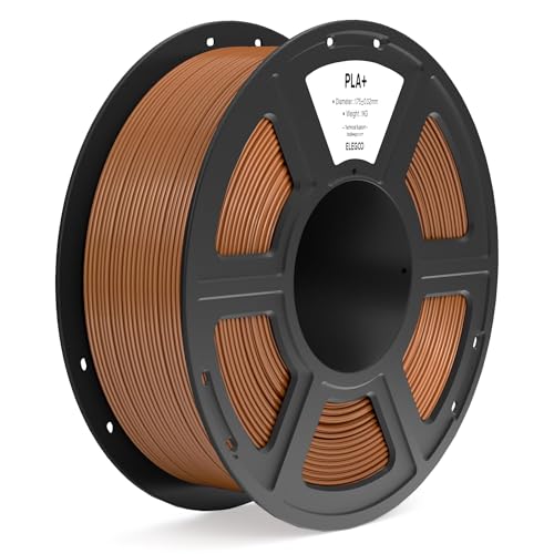 ELEGOO PLA+ Filament 1.75mm Brown 1KG, High Toughness PLA Plus 3D Printer Filament Dimensional Accuracy +/- 0.02mm, 1kg Spool(2.2lbs) Fits for Most FDM 3D Printers