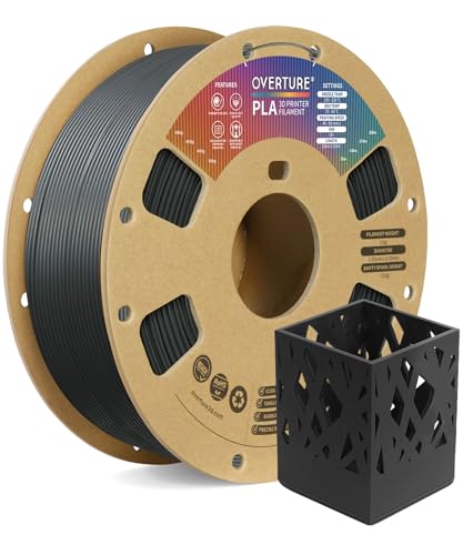 OVERTURE PLA Filament 1.75mm, Neatly Wound 3D Printer Filament 1kg Spool (2.2lbs), Dimensional Accuracy +/- 0.02 mm, Fit Most FDM 3D Printers (Cement Gray)