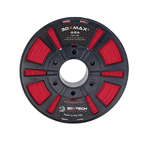 3DXTECH 3DXMax ASA, 1KG (Red, 1.75mm) 3D Printing Filament